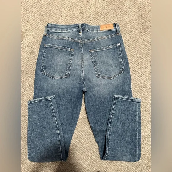 7 for all Mankind Aubrey Ultra High Waist Ankle Skinny Jean Size 30 - Picture 4 of 9